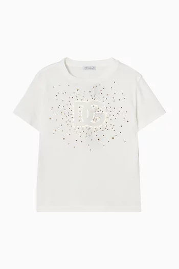 Metallic Dots Logo T-shirt in Cotton