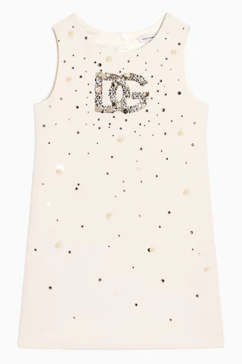 فستان مرصع بحرفي DG كادي