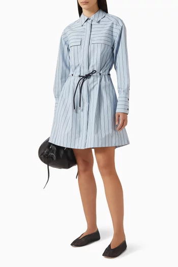 Belted Shirtdress in Cotton Blend
