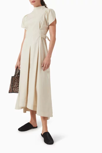 فستان توليب برباط على الخصر بوبلين