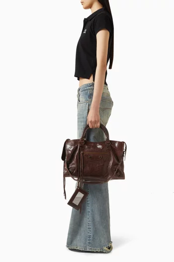 2010s City Bag in Distressed Leather