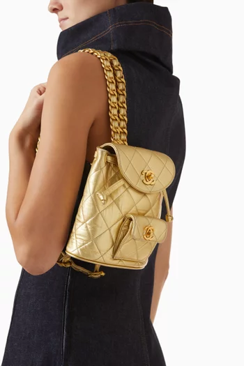 حقيبة ظهر دوما ميني من التسعينيات جلد ماعز