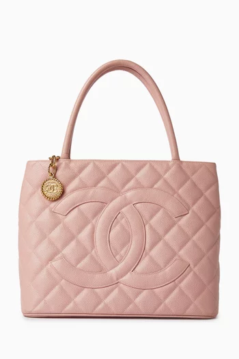 حقيبة يد ميداليون من الألفينيات جلد كافيار