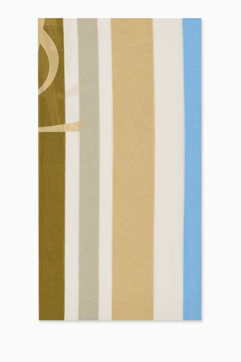 Cassandre Striped Scarf in Cotton