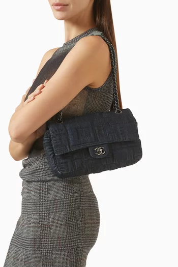 حقيبة بيرفيوم بوتل نمبر 5 بغطاء قلاب من عام 2016 دينم محاك