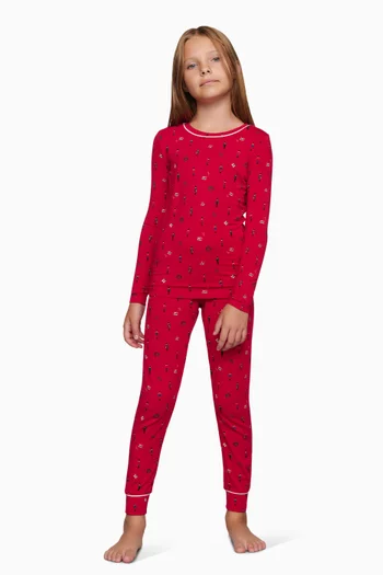 Nutcracker-print Pyjama Set in Modal