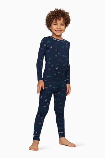 Tree-print Pyjama Set in Modal