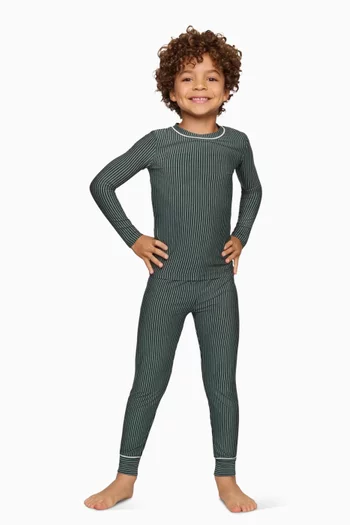 Striped-print Pyjama Set in Modal