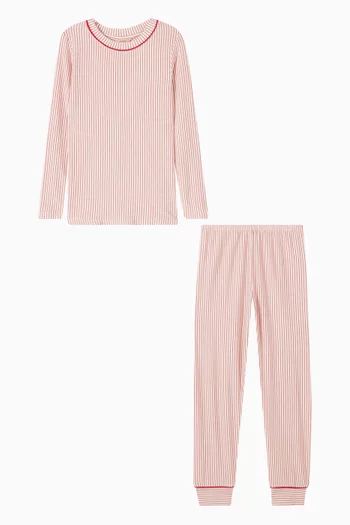 Striped-print Pyjama Set in Modal