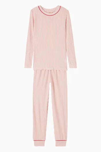 Striped-print Pyjama Set in Modal