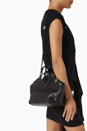 Usha Tote Bag in Woven Leather