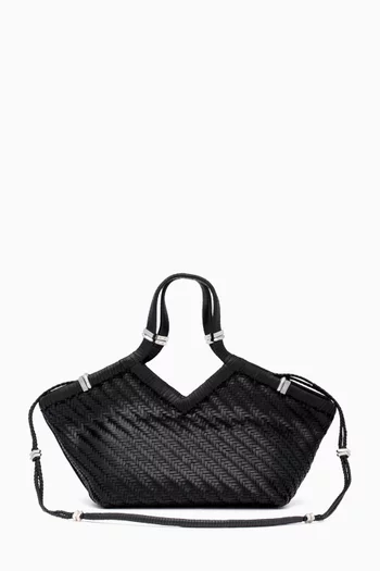 Usha Tote Bag in Woven Leather