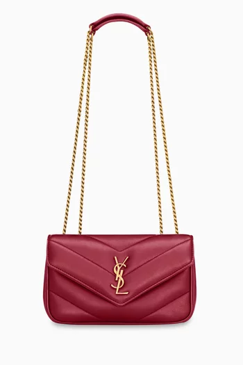 Mini Loulou Chain Bag in Matelassé Lambskin