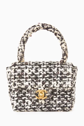 حقيبة ميني بيد علوية وتطريز بالترتر من التسعينيات تويد