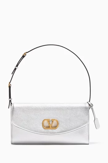 حقيبة كتف ديفين صغيرة جلد نابا لامع