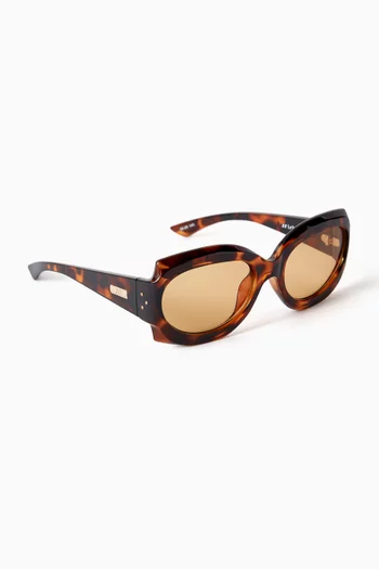 Loveliness Round Sunglasses in Polymer