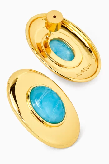 Marisol Stud Earrings in 24kt Gold-plated Brass