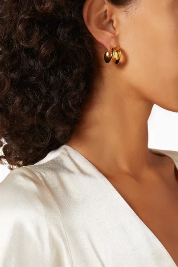 أقراط دائرية كلوي نحاس مطلي ذهب عيار 24‏