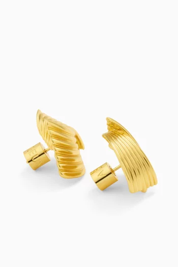 Vienna Textured Earrings in 24kt Gold-plated Brass