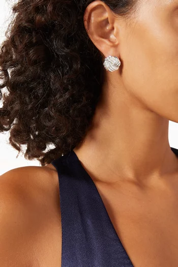 أقراط إيل نحاس مطلي بلون فضي