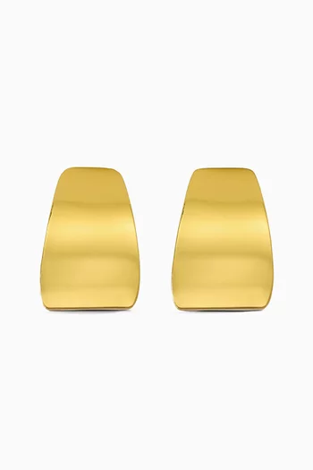 Selene Reflective Earrings in 24kt Gold-plated Brass