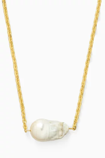 Perla Cube Necklace in 18kt Gold-plated Sterling Silver