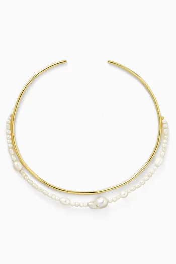 Cosmo Collar Necklace in 18kt Gold-plated Sterling Silver