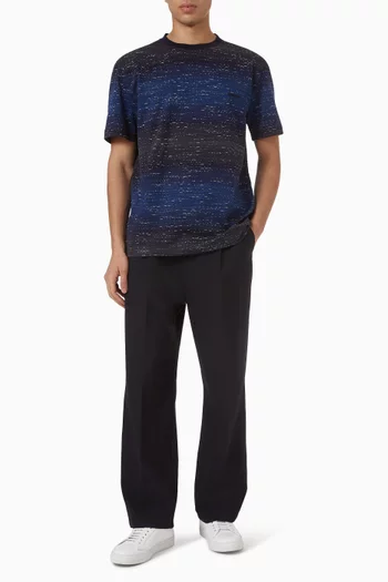 تي شيرت بنقشة زخارف يونانية جاكار قطن