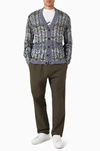 Chevron Cardigan in Cotton-blend