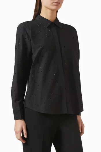 Ellery Embellished Shirt in Organic Cotton Blend