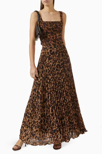 Torin Pleated Skirt in Chiffon