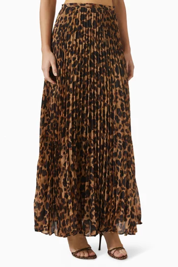 Torin Pleated Skirt in Chiffon