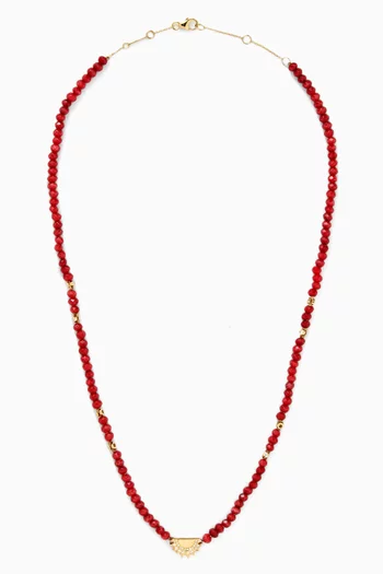 My Sky-Sun Choker Diamonds & Jade Necklace in 18kt Gold