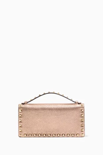 محفظة بحلي هرمية جلد عجل لامع