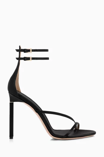 Doubl-strap Sandals in Satin