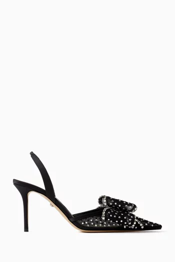 Le Cadeau 85 Slingback Pumps in Crystal Mesh
