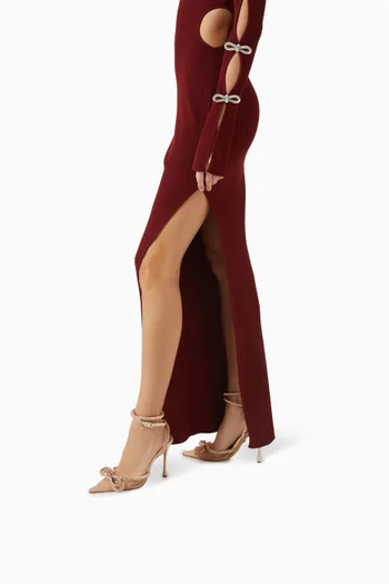 Double Bow 110 Pumps in Mesh