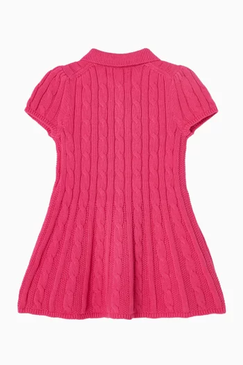 Ribbed Logo A-line Dress