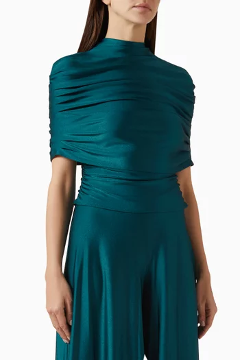 Mockneck Ruched Top in Jersey