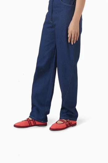 Claire Ballerina Flats in Velvet