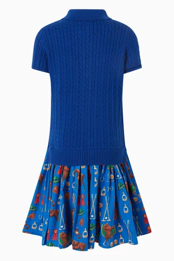 فستان بنمط سترة بولو بقصة حرف A