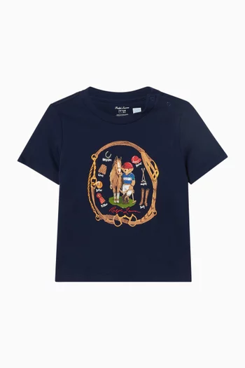 تي شيرت بطبعة قطن