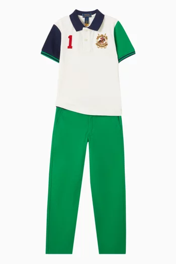 بنطال بيدفورد بقصة ساق مستقيمة قطن