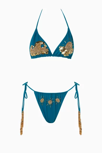 Sunshine Beaded Kini Bikini Set