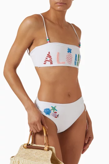 قطعة بيكيني علوية ألوها بتصميم باندو