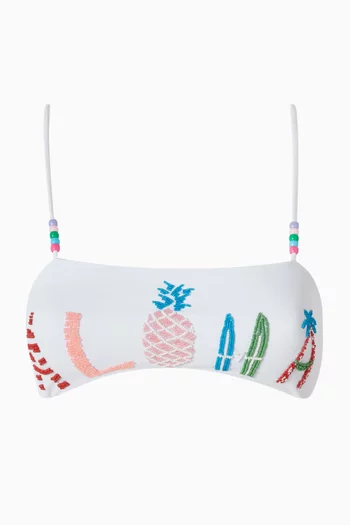 قطعة بيكيني علوية ألوها بتصميم باندو