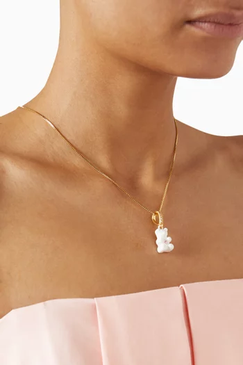 Abundance Bear Pendant in 18kt Gold-plated Brass