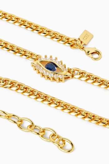 See No Evil Necklace in 18kt Gold-plated Brass