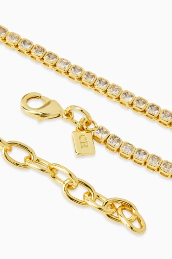 Mini Elysian Necklace in 18kt Gold-plated Brass