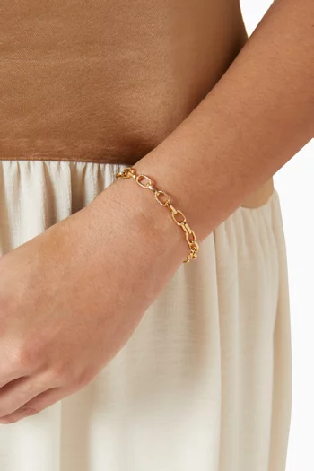 Chain Link Bracelet in 18kt Gold-plated Brass